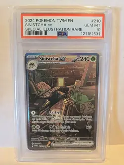 Pokemon 2024 Twilight Masquerade Special Illustration Sinistercha EX PSA 10 - Image 1