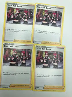 4X TEAM YELL GRUNT 067/073 CHAMPION'S PATH POKEMON PLAYSET (UNCOMMON, NM) - Image 1
