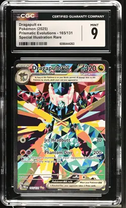 Pokemon TCG GRADED 2025 Dragapult ex 165/131 Prismatic Evolutions SIR M+ 9 ENG - Image 1
