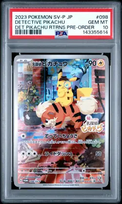 PSA 10 Detective Pikachu #098 Pokemon SV-P Promo Japanese 2023 - Image 1