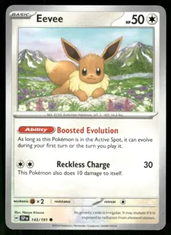 2024 Scarlet & Violet Series - Surging Sparks Eevee Common #143 - Image 1
