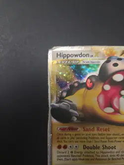 Pokemon Hippowdon LV.X 107/111 Rising Rivals Ultra Rare Holo DAMAGED - Image 2