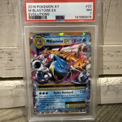 2016 POKEMON XY EVOLUTIONS #22 M BLASTOISE EX PSA 7 NM - Image 1
