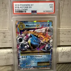 2016 POKEMON XY EVOLUTIONS #22 M BLASTOISE EX PSA 7 NM - Image 2