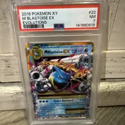 2016 POKEMON XY EVOLUTIONS #22 M BLASTOISE EX PSA 7 NM - Image 3