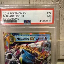 2016 POKEMON XY EVOLUTIONS #22 M BLASTOISE EX PSA 7 NM - Image 5