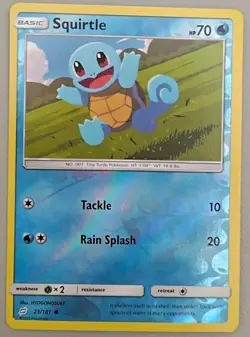 Squirtle 23/181 Team Up Reverse Holo Pokemon TCG - NM - Image 1
