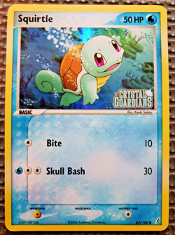 2006 Pokemon EX Crystal Guardians #63 Squirtle Reverse Holo MP+ - Image 1