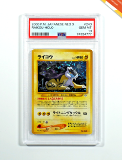 Pokemon PSA 10 Raikou #243 Holo Neo 3 Jap 2000 Japanese - Image 1