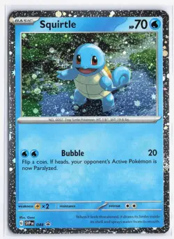 Scarlet and Violet 151 Pokemon Squirtle SVP 048 Holo Rare SVP Black Star Promo - Image 1