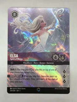2023 Disney Lorcana Enchanted Elsa - Spirit of Winter - First Chapter 207/204 - Image 1