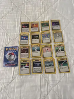 Pokemon Card Base Set Trainer Lot TCG Vintage Large Card Lot WOTC Trading Cards - Image 1