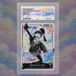 ACE 10 Monkey D Luffy Parallel ST29-001 One Piece Egghead Graded Gem Mint Card - Image 1
