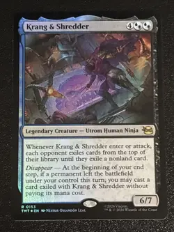 MTG Teenage Mutant Ninja Turtles Krang & Shredder Foil 0153 NM Rare - Image 1