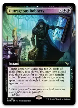 Outrageous Robbery (Extended Art) #402 (Foil) NM Murders Karlov Manor Magic MTG - Image 1