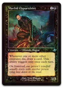 Morbid Opportunist (Retro Frame) #388 (Foil) NM Innistrad Remastered Magic MTG - Image 1
