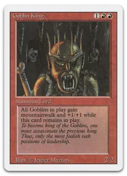 Goblin King (NM) Revised Edition 3ED Magic MTG - Image 1