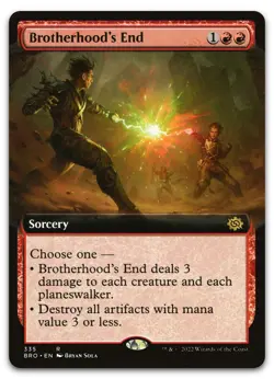Brotherhood's End (Extended Art) #335 (NM) Brothers' War BRO Magic MTG - Image 1