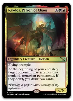Rakdos, Patron of Chaos #224 (Foil) (NM) Murders Karlov Manor MKM Magic MTG - Image 1