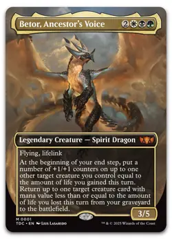 Betor, Ancestor's Voice (Borderless) #1 (NM) Tarkir Dragonstorm TDC Magic MTG - Image 1