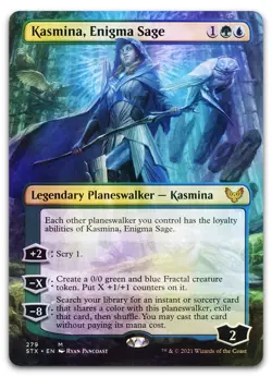 Kasmina, Enigma Sage (Borderless) #279 (Foil) (NM) Strixhaven STX Magic MTG - Image 1