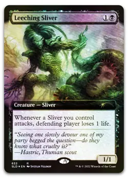 Leeching Sliver (Extended Art) #632 (Foil) (NM) Secret Lair Drop SLD Magic MTG - Image 1