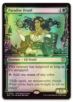 Paradise Druid (Showcase) #80 (Foil) (NM) Special Guests SPG Magic MTG - Image 1