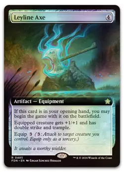Leyline Axe (Extended Art) #485 (Foil) (NM) Foundations FDN Magic MTG - Image 1