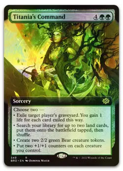 Titania's Command (Extended Art) #349 (Foil) (NM) Brothers' War BRO Magic MTG - Image 1