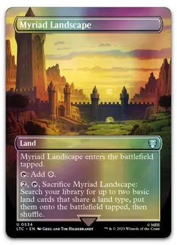 Myriad Landscape (Borderless) #534 (Foil) (NM) Lord of the Rings LTC Magic MTG - Image 1
