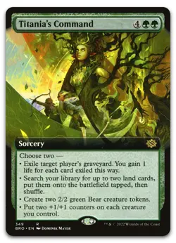 Titania's Command (Extended Art) #349 (NM) Brothers' War BRO Magic MTG - Image 1