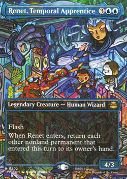 Renet, Temporal Apprentice (Borderless) R Teenage Mutant Ninja Turtles 202 NM - Image 1