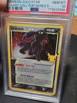 2021 Pokemon SWSH Celebrations Umbreon Gold Star Card #17/17 Graded PSA 10 - Image 3