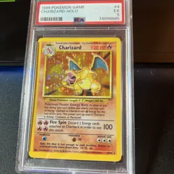 Pokemon Charizard 4 Holo Base Set PSA 5 - Image 1