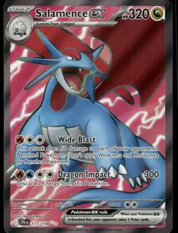 Pokemon Cards Salamence ex 177/159 Journey Together Ultra Rare NM - Image 1