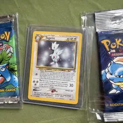 2x Pokemon Base Set Booster Packs Blastoise Art venasuar art + togetic 16/111 - Image 4