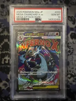 PSA 10 MEGA Charizard X ex MA 223/193 MEGA Dream M2a Pokemon Card Japanese 2025 - Image 1