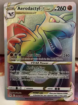 Aerodactyl VSTAR (Secret) 199/196 Swsh11: Lost Origin Holo Secret Rare Pokemon - Image 1