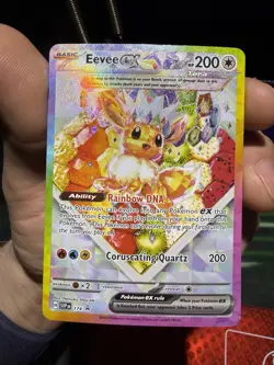 Pokemon TCG Eevee EX 174 Prismatic Evolutions Black Star Promo Card NM - Image 1