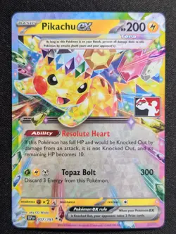 Pikachu ex - 057/191 Prize Pack Series Cards Pokemon NM Holo - Image 1