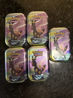 Pokemon TCG Prismatic Evolutions Sealed Umbreon Mini Tin -- Lot Of 5 - Image 1