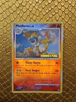 2007 POKEMON MONFERNO 56/130 DIAMOND & PEARL UNCOMMON MP REVERSE HOLO - Image 1