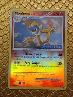 2007 POKEMON MONFERNO 56/130 DIAMOND & PEARL UNCOMMON MP REVERSE HOLO - Image 2