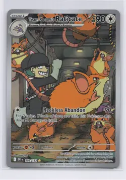 Team Rocket's Raticate 202/182 Sv10: Destined Rivals Holo Pokemon TCG NM - Image 1