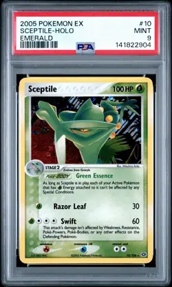 2005 Pokemon EX Emerald 10 Sceptile holo PSA 9 Mint #10 - Image 1