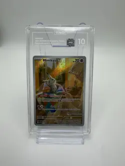 Pokemon Paldean Fates Mimikyu Pokemon Center ETB Promo - TAG GEM MINT 10 - Image 1