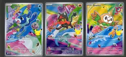 Popplio Rowlet Litten MEP 043 044 045 Pokemon 30th Anniversary First Partner - Image 1