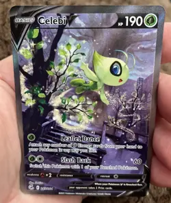 Pokemon TCG Celebi v 245/264 Fusion Strike Alternate Art Rare Holo Card - Image 1