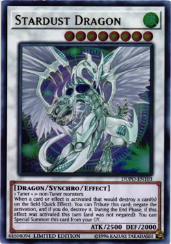 Yugioh Stardust Dragon DUPO-EN103 Ultra Rare Limited Edition NM - Image 1