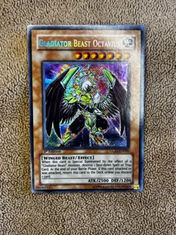 GLAS-EN000 Gladiator Beast Octavius Secret Rare 1st Edition Yu-Gi-Oh! NM - Image 1